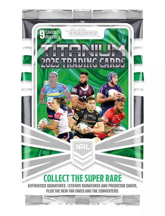 1 x 2025 NRL Traders Titanium Rugby Trading Cards Sealed Hobby Packs - IN STOCK
