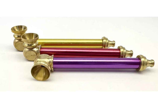 5 x 10cm Metal Smoking Pipe Solid Brass Smoking Pipe Random Colour FREE SHIPPING